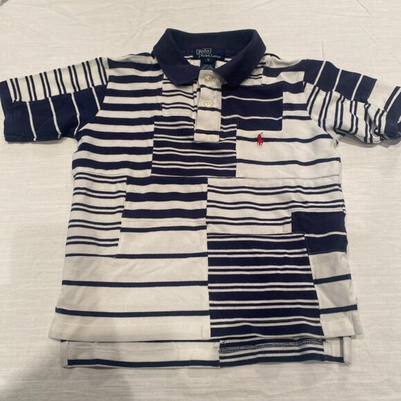 Ralph Lauren Shirt Kids 5 Years Blue Short Sleeve Collared Polo T Shirt Size 5 - Picture 1 of 5